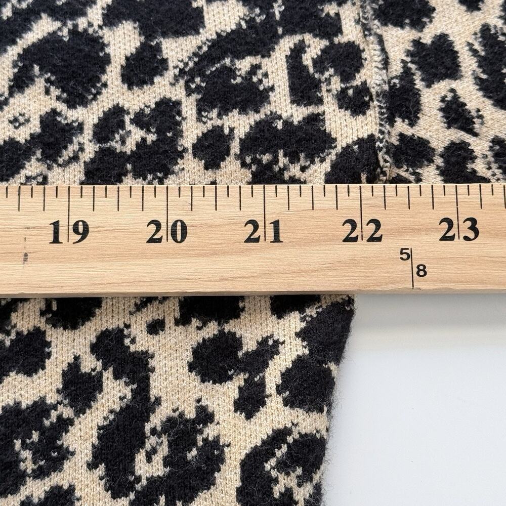 Anthropologie Maeve Cardigan Sweater Womens Size Large Leopard Print Mob Wife - Picture 4 of 8